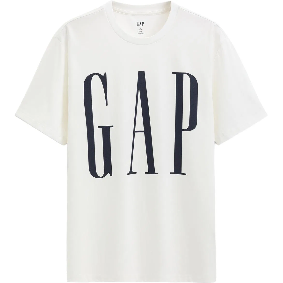 Футболка с круглым вырезом GAP, Light Gray — фото 3
