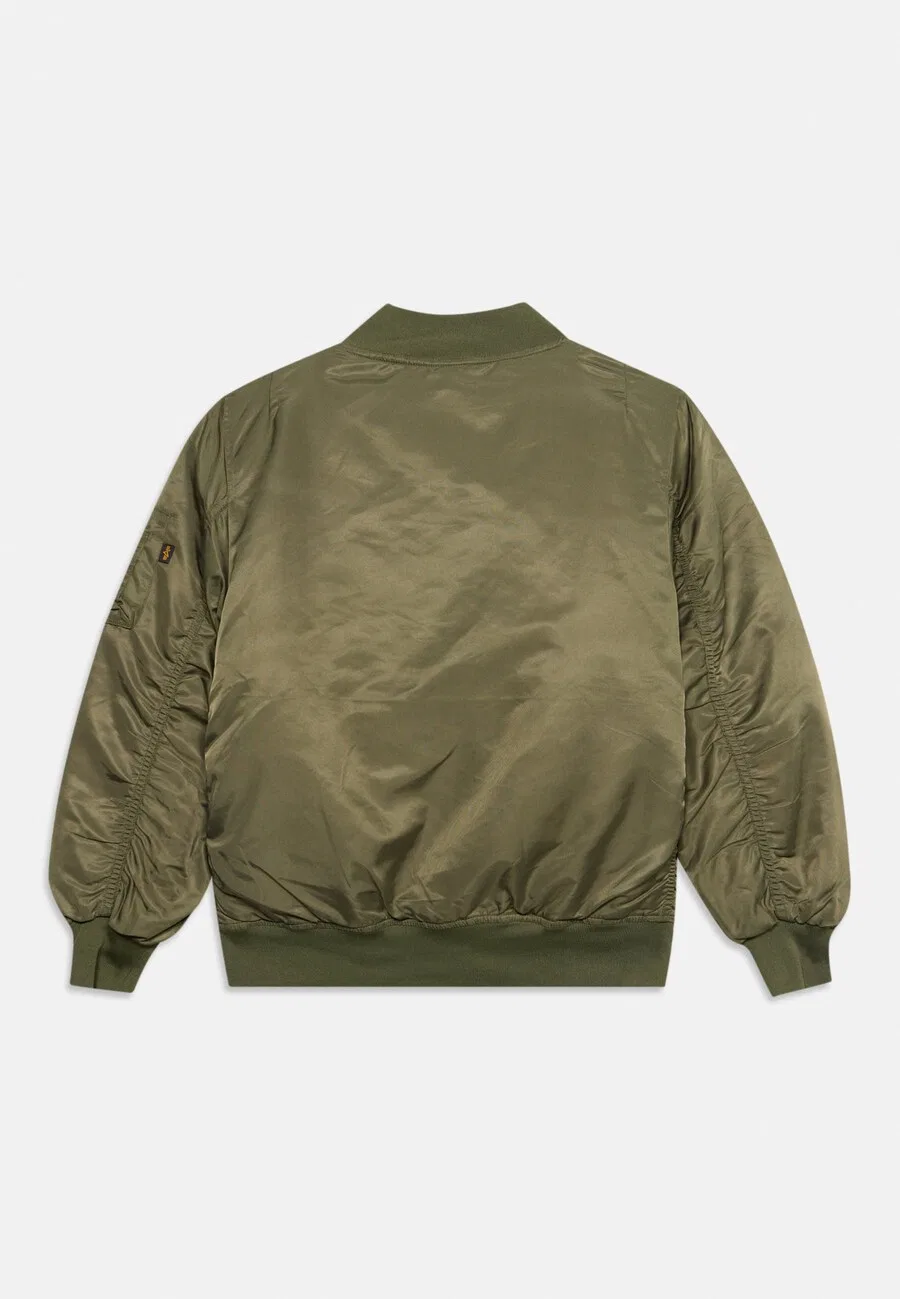 Куртка ALPHA INDUSTRIES Between-Season Jacket 'MA-1' оливкового цвета — фото 2