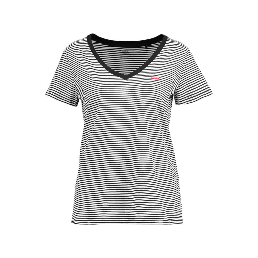 

Футболка Levi's Perfect V Neck, серый/белый