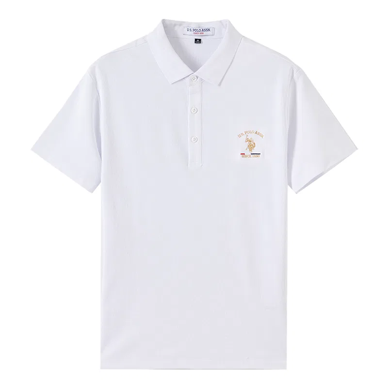 Мужское поло с коротким рукавом, Pure White, U.S. POLO ASSN.