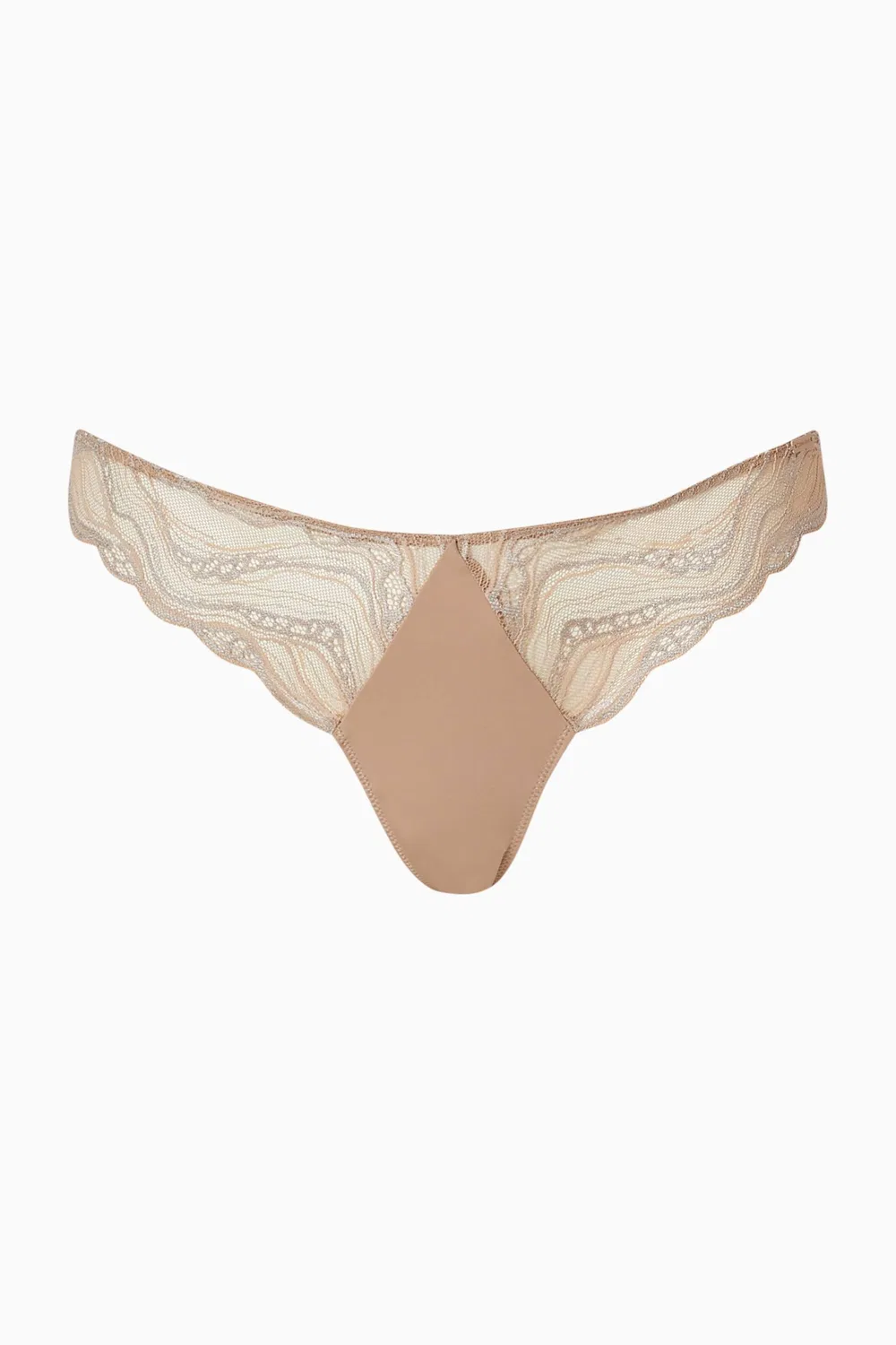 Трусы-стринги из кружева и микрофибры Instinct Calvin Klein, нейтральный