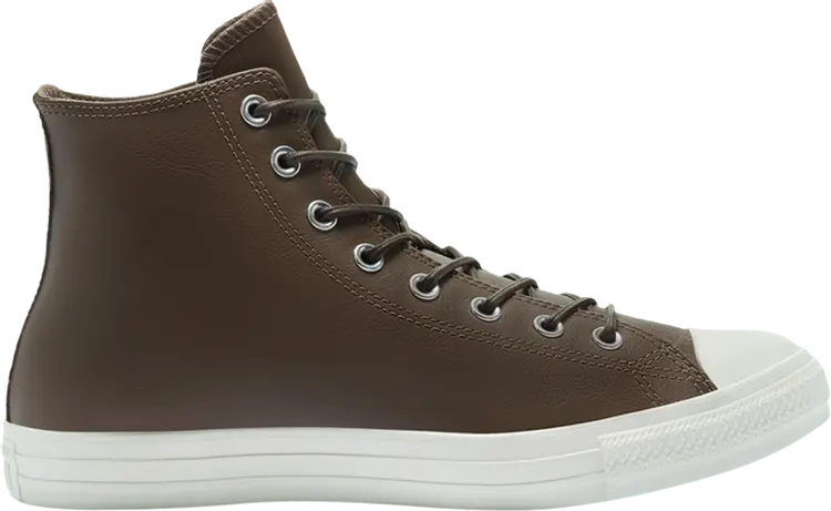 

Кроссовки Converse Chuck Taylor All Star High Color Leather - Engine Smoke, коричневый