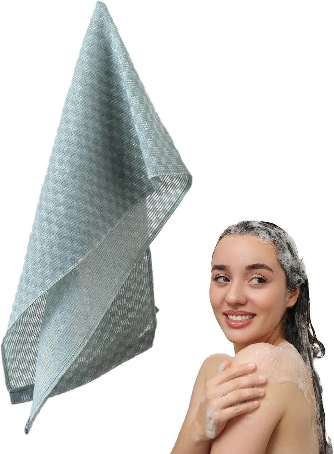 Мочалка для тела, Peeling Body Scrubber, 29x114 см, синий Generic