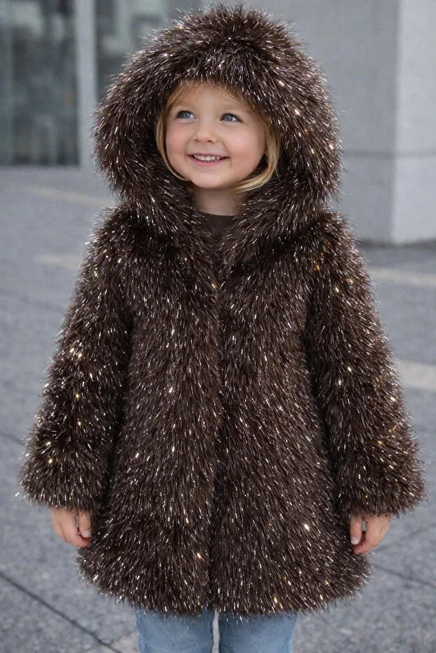 Детское пальто из искусственного меха Kürkzone, Brown