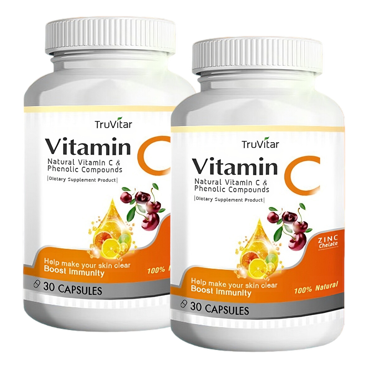 

Добавка TruVitar Natural Vitamin С & Phenolic Compounds, 60 капсул