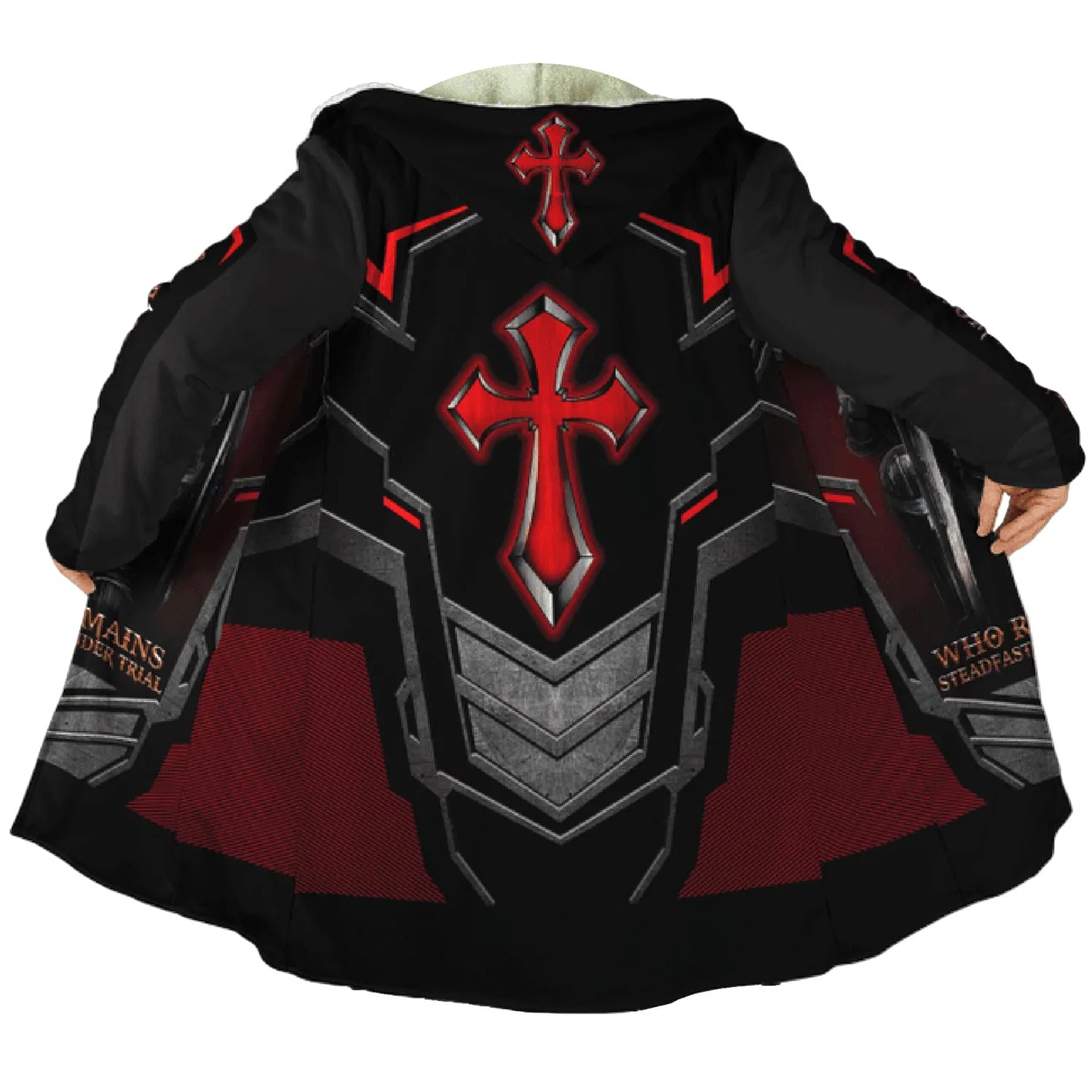 Мужское зимнее пальто с принтом Christian Bible Tattoo, Jesus Cloak-4
