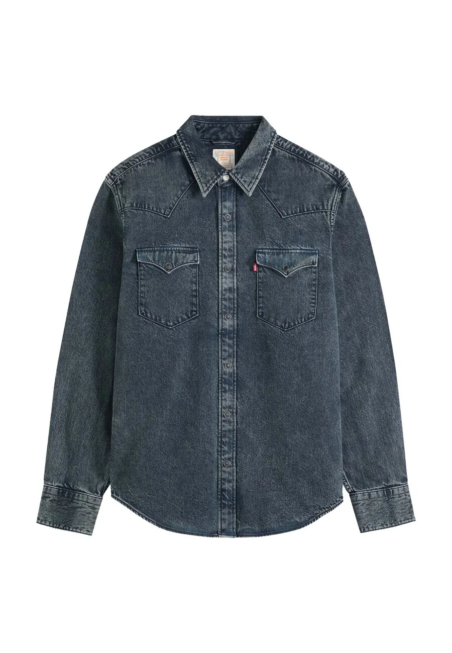 Рубашка LEVI'S Regular fit на пуговицах, модель 'BARSTOW WESTERN', темно-синего цвета