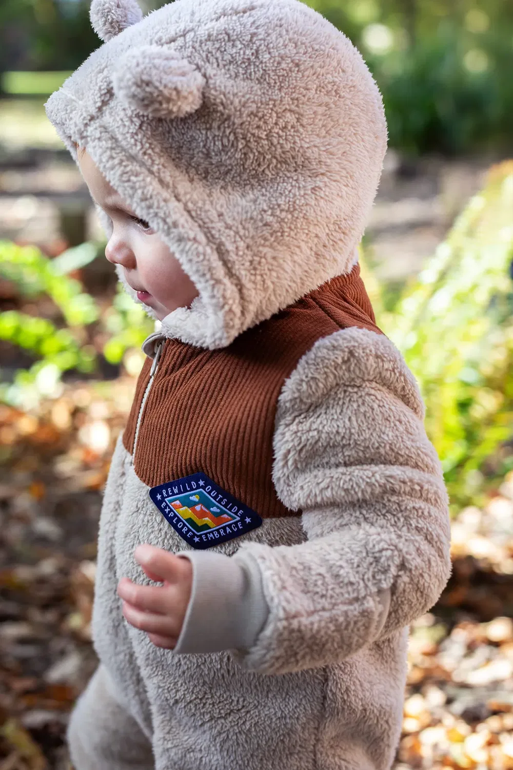 Детский комбинезон из вельвета Cord Ted Snuggle Suit Frugi, Brown — фото 3