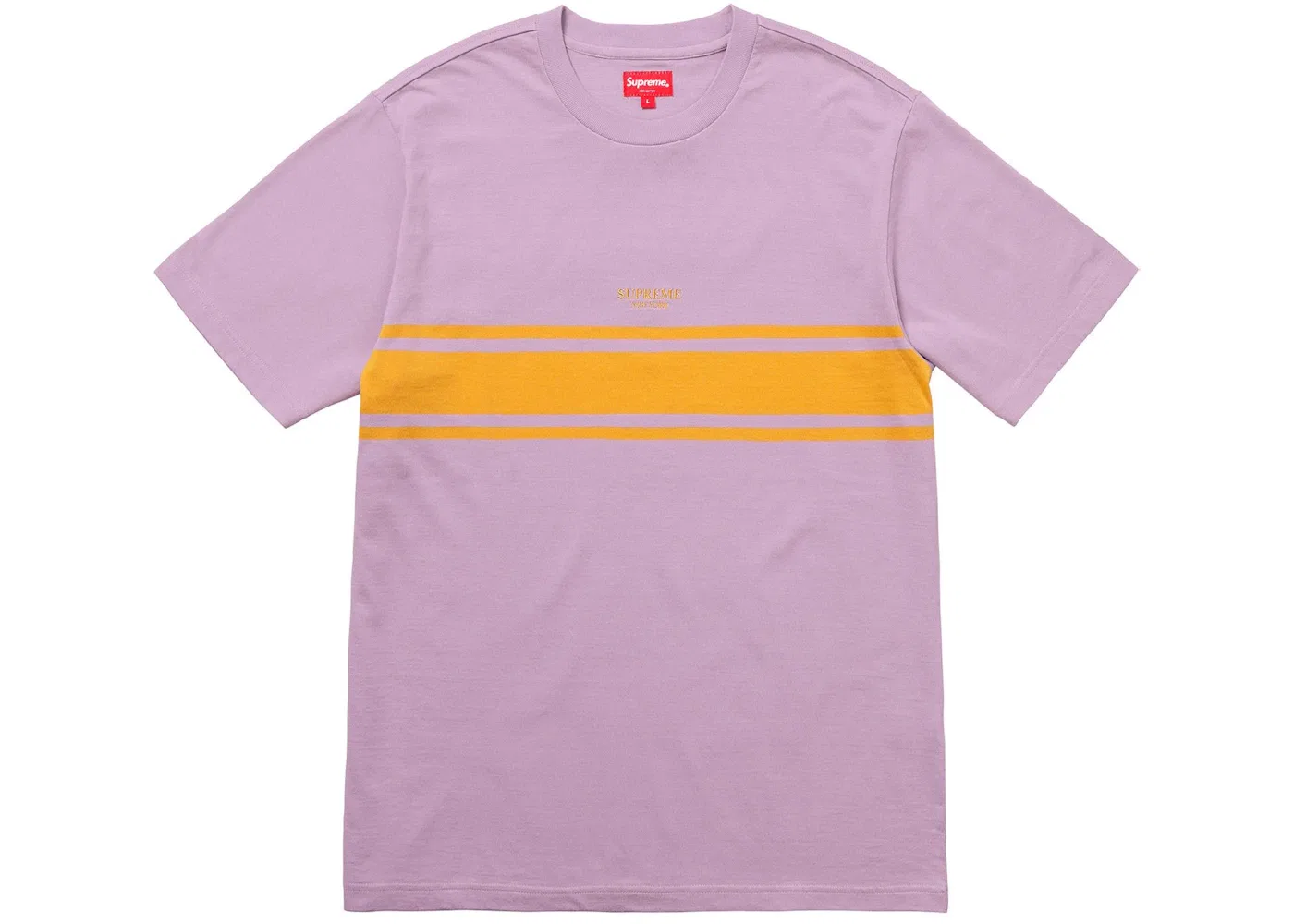 Мужская футболка с принтом Supreme Stripe Tee, цвет Dusty Purple