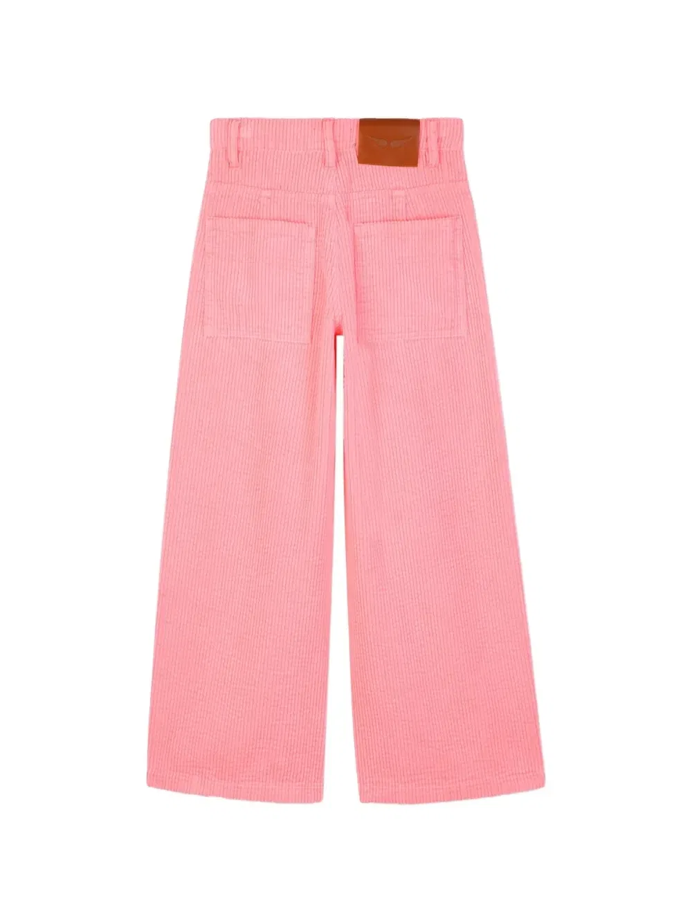 Вельветовые брюки со складками Zadig & Voltaire Kids, розовый — фото 2