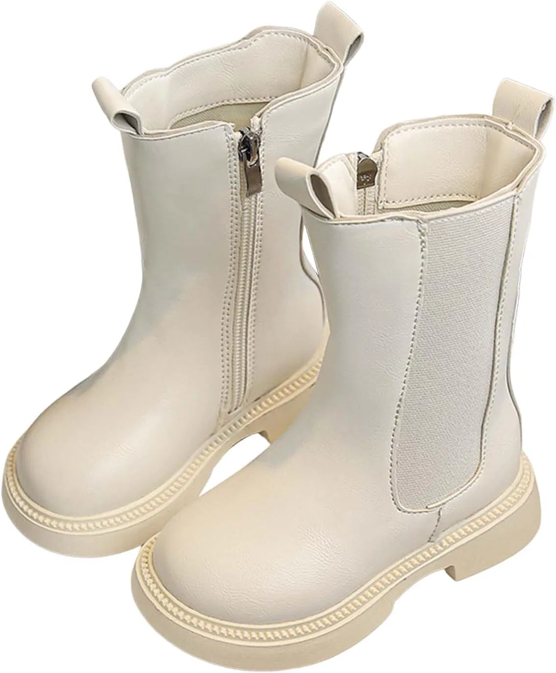 Детские сапоги для девочек с боковой молнией IWIHMIV, Beige