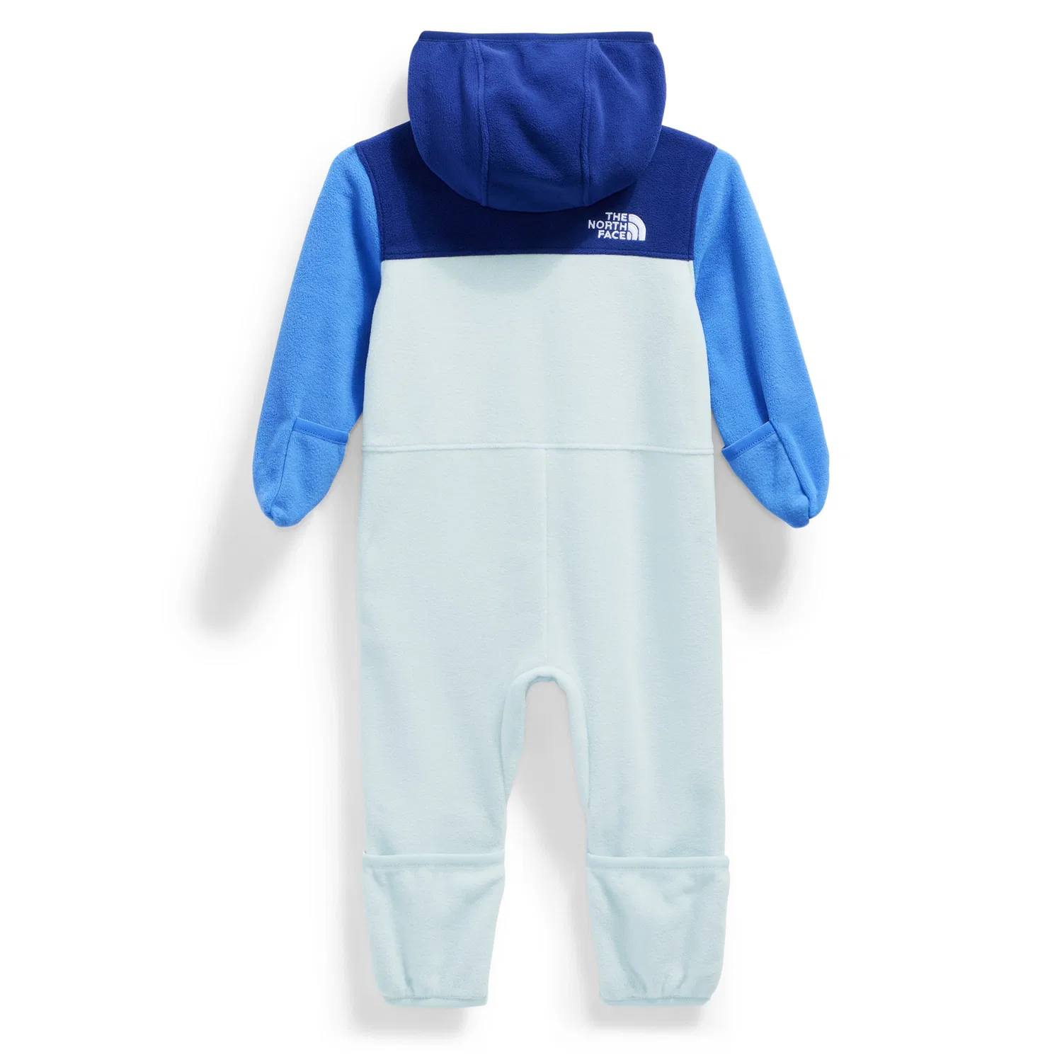 Комбинезон-боди утепленный с капюшоном и рукавичками Glacier One-Piece Fleece Suit The North Face, Bold Blue/Polar Haze/Blue — фото 3