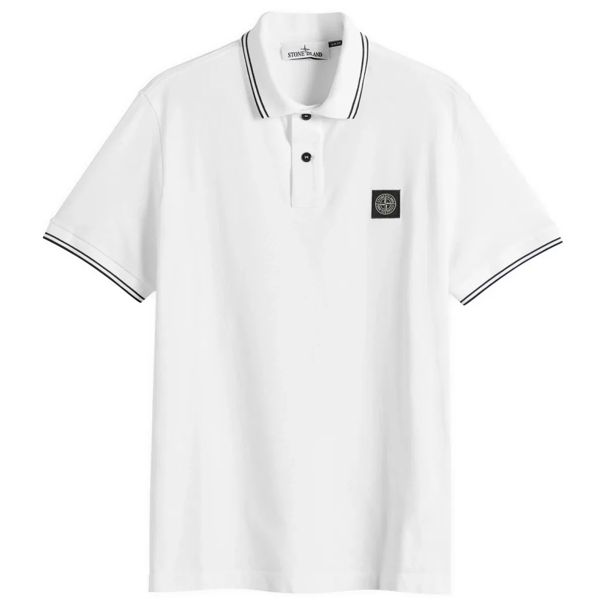 Поло Stone Island с патчем, White