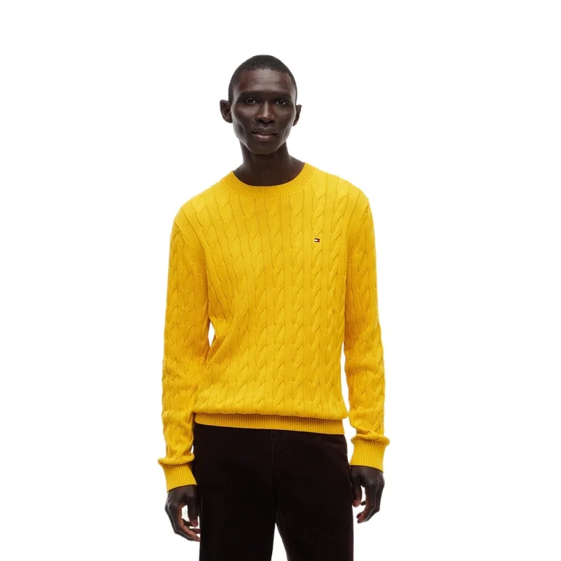 Мужской джемпер с круглым вырезом Yellow ZF4 Tommy Hilfiger