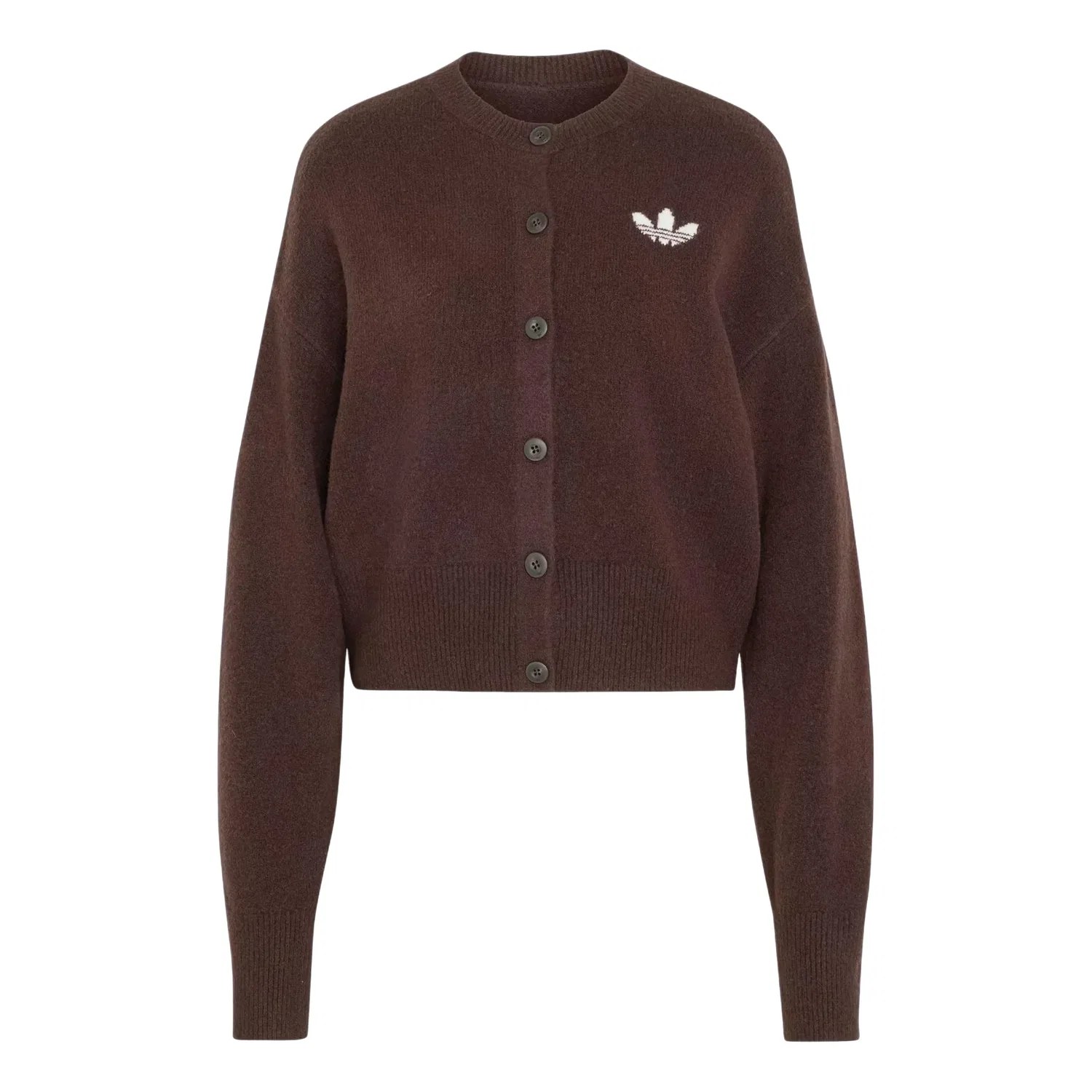 Женская куртка Essentials Knit Cardigan Asia Sizing 'Aurora Coffee' adidas, Aurora Coffee