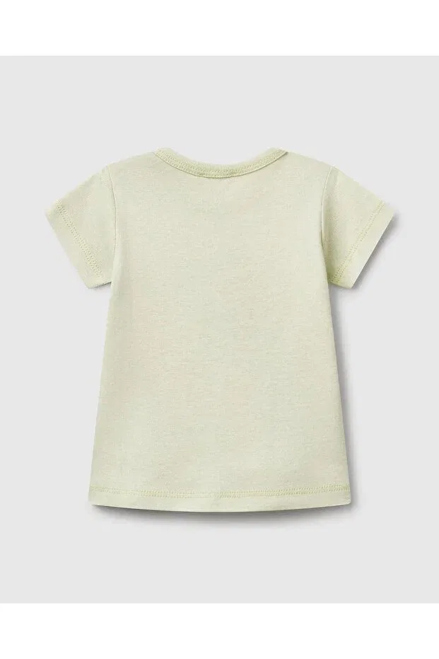 Детская футболка с принтом Baby Water Green Rabbit United Colors Of Benetton, Water Green — фото 2