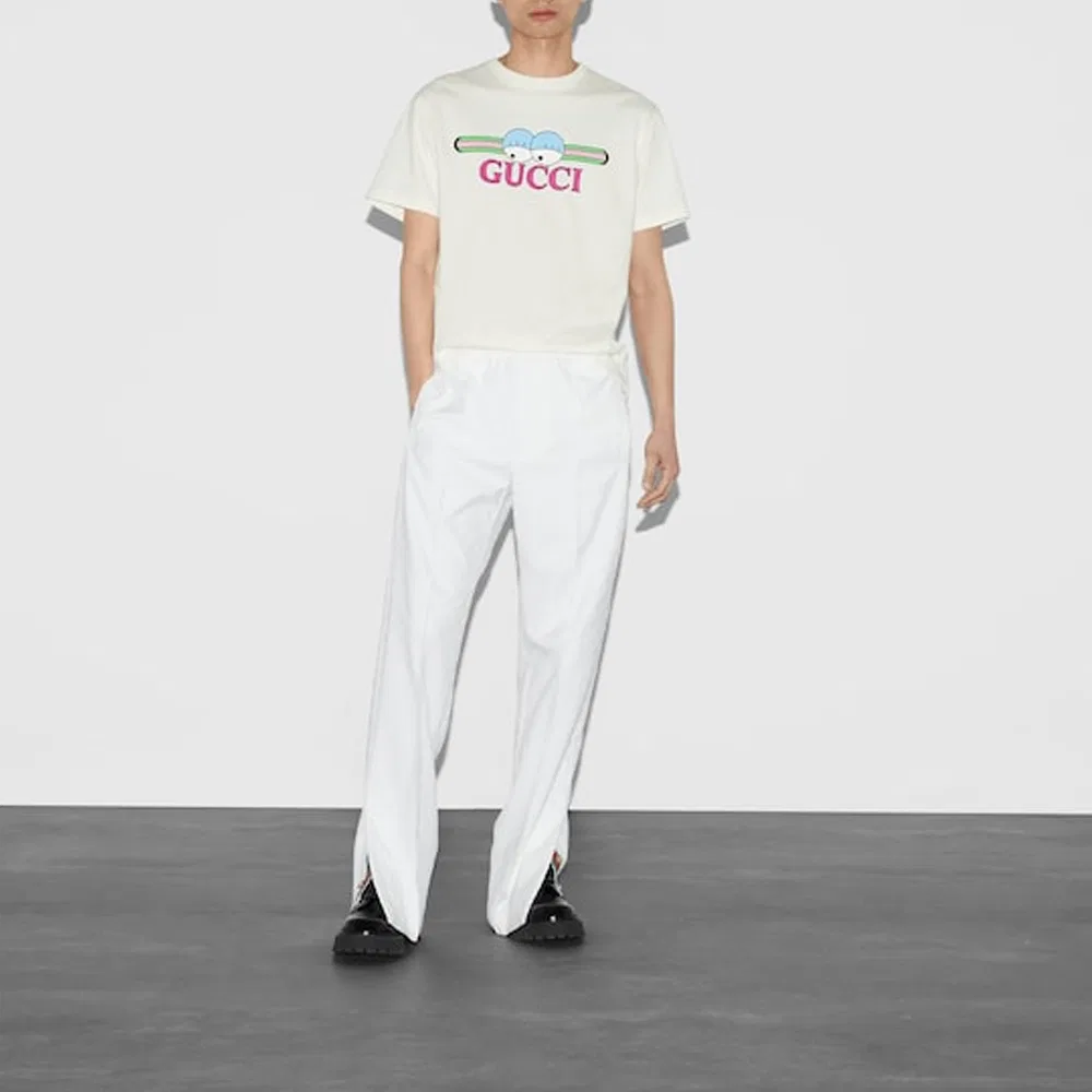 Мужская футболка с круглым вырезом GUCCI, Ecru — фото 3