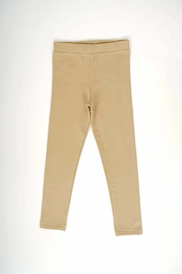 Детские леггинсы для девочек высокие скинни Minik'O Kids, Beige
