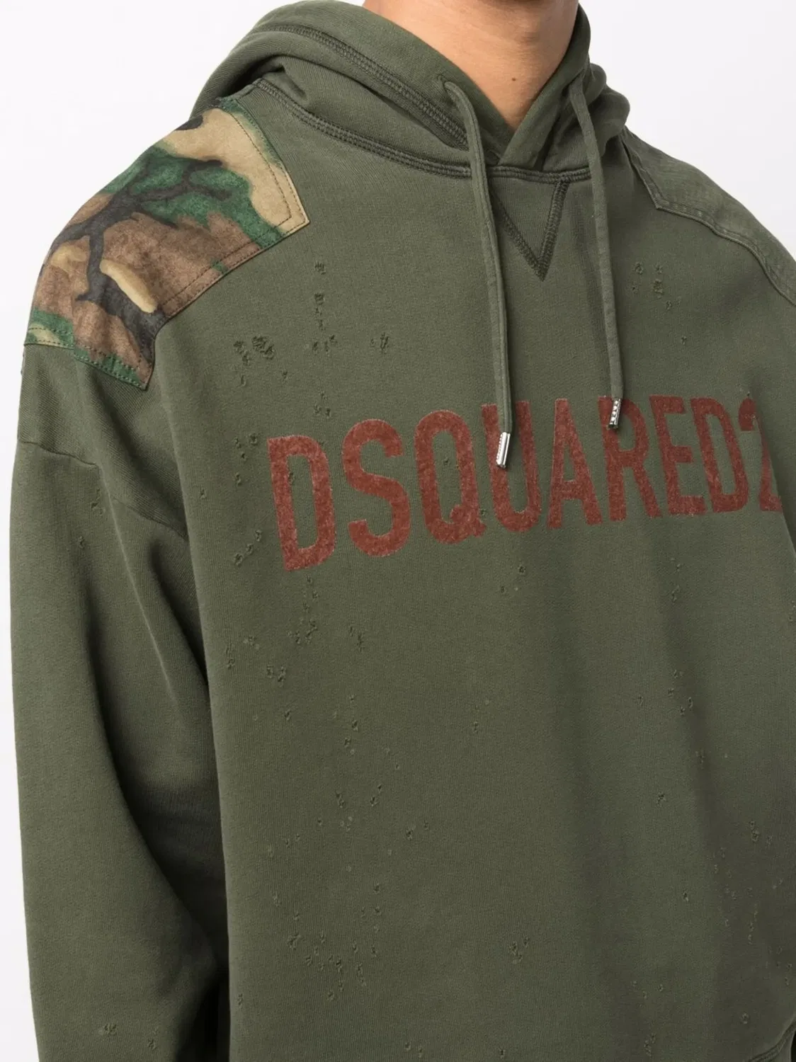 Худи с Логотипом из Хлопка DSQUARED2, зеленый — фото 4