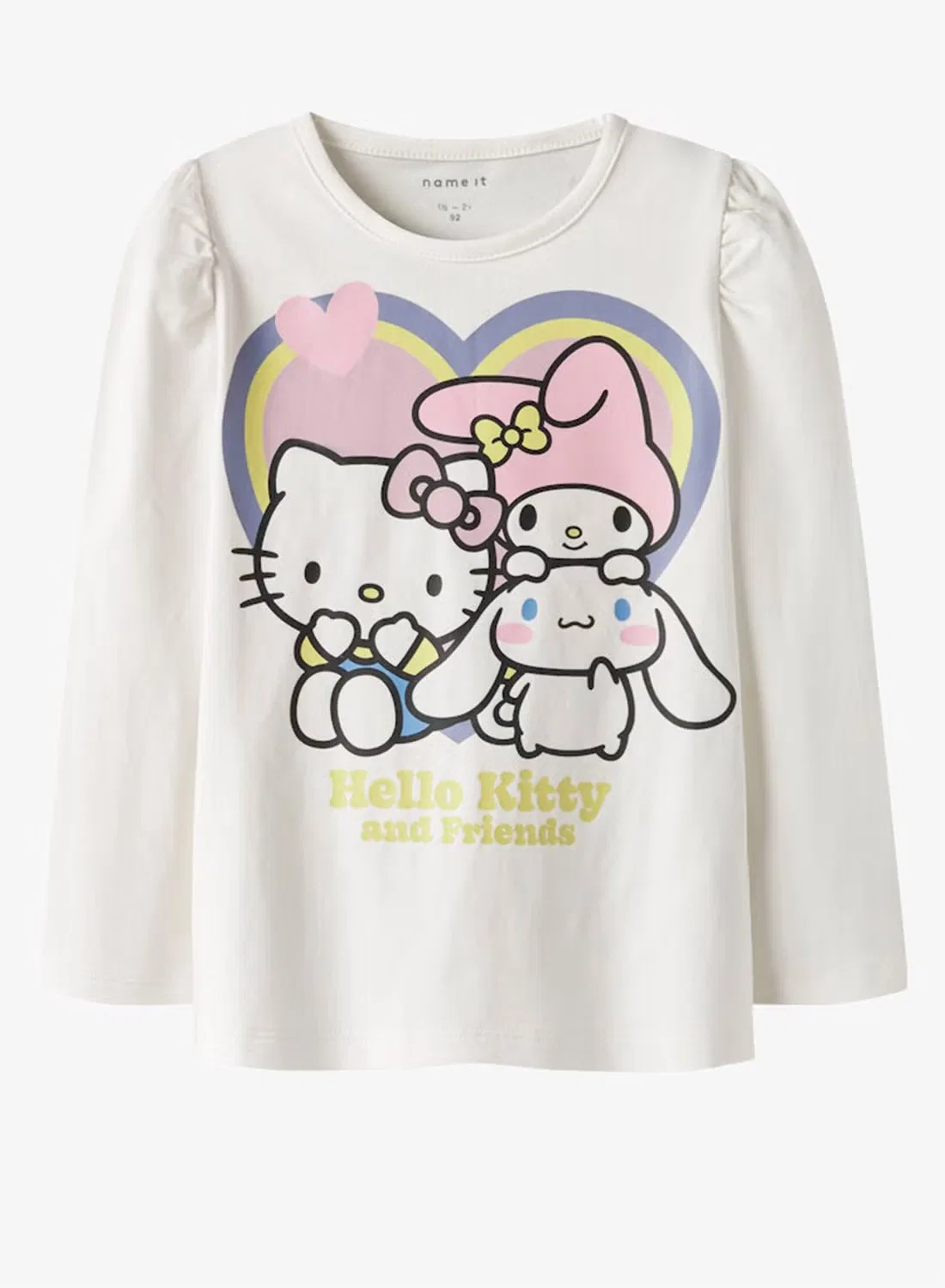 Футболка с длинным рукавом с принтом Hello Kitty Name It, белый — фото 3
