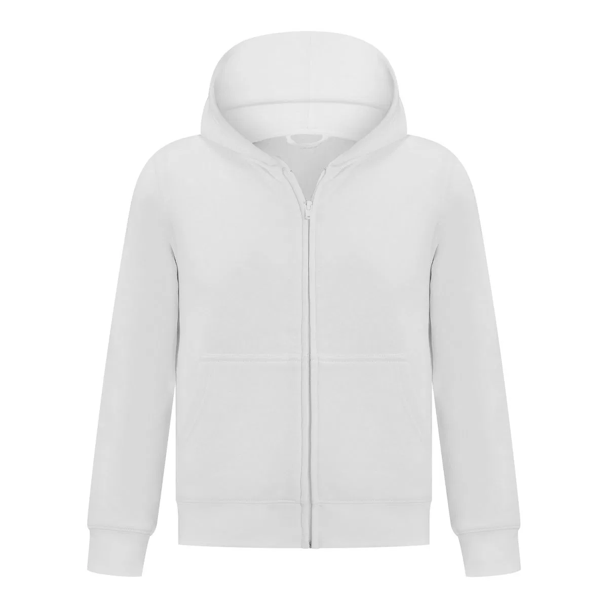 Детский худи на молнии с принтом Everyday Kids, White