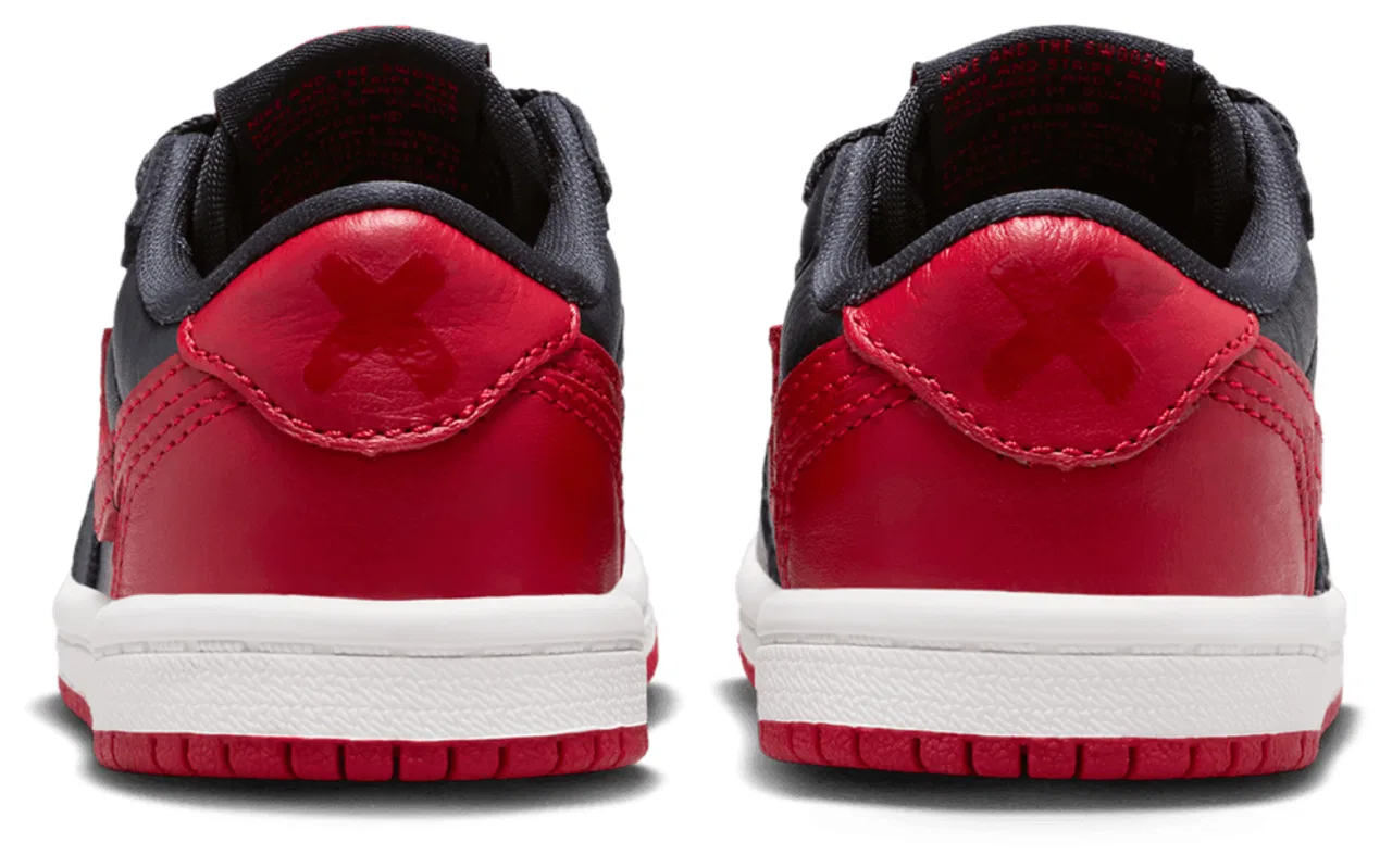 Кроссовки для мальчиков Retro 1 Low OG Jordan, цвет Black/Varsity Red/Summit White — фото 3