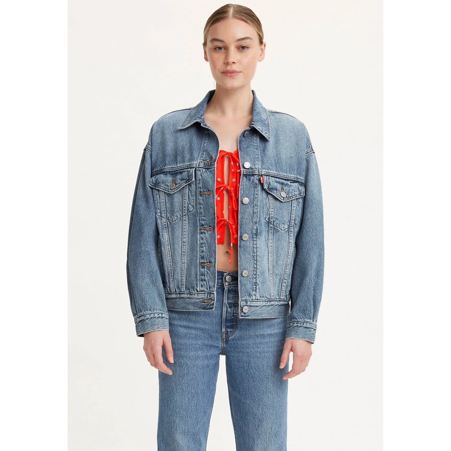 Женская джинсовая куртка оверсайз с отложным воротником Levi's, Turning Heads