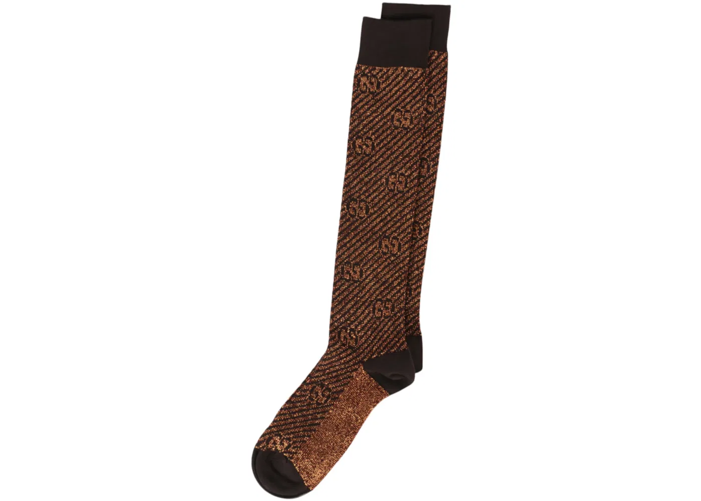 Женские носки Metallic Socks Gucci, Brown — фото 2