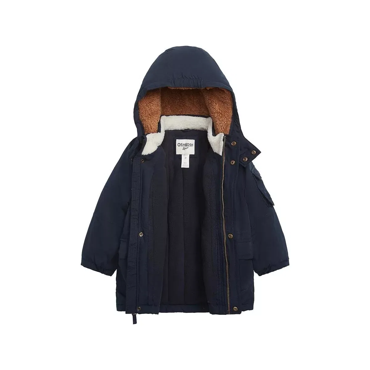 Детское пальто-парка для мальчиков утепленное OshKosh B'gosh, Navy — фото 3
