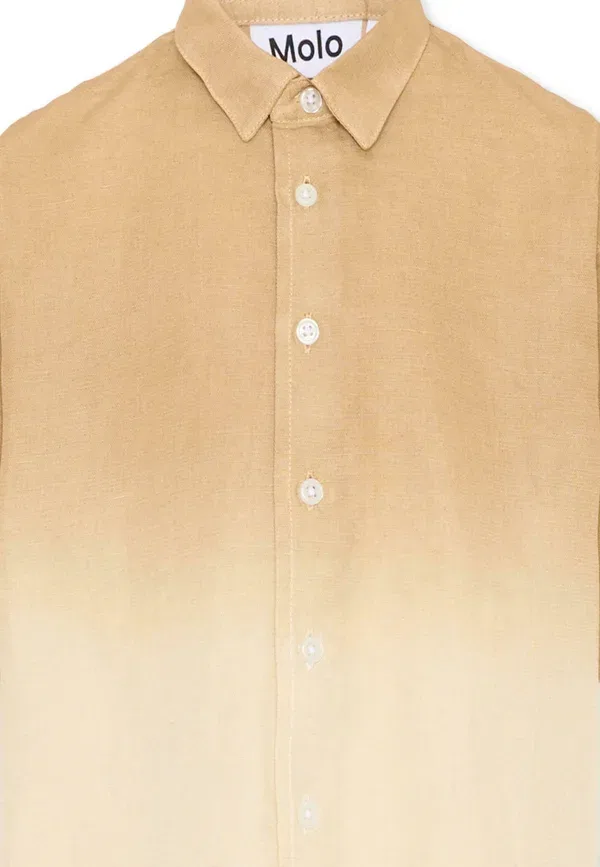 Рубашка из льна Camicia Molo, beige, бежевый — фото 3
