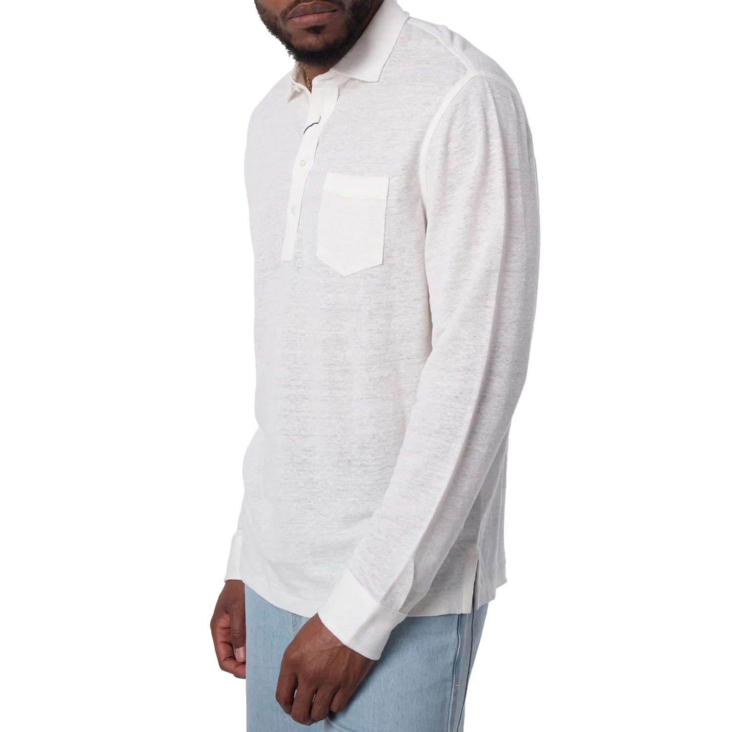 Поло из льна Classic Fit Polo Ralph Lauren, White — фото 2