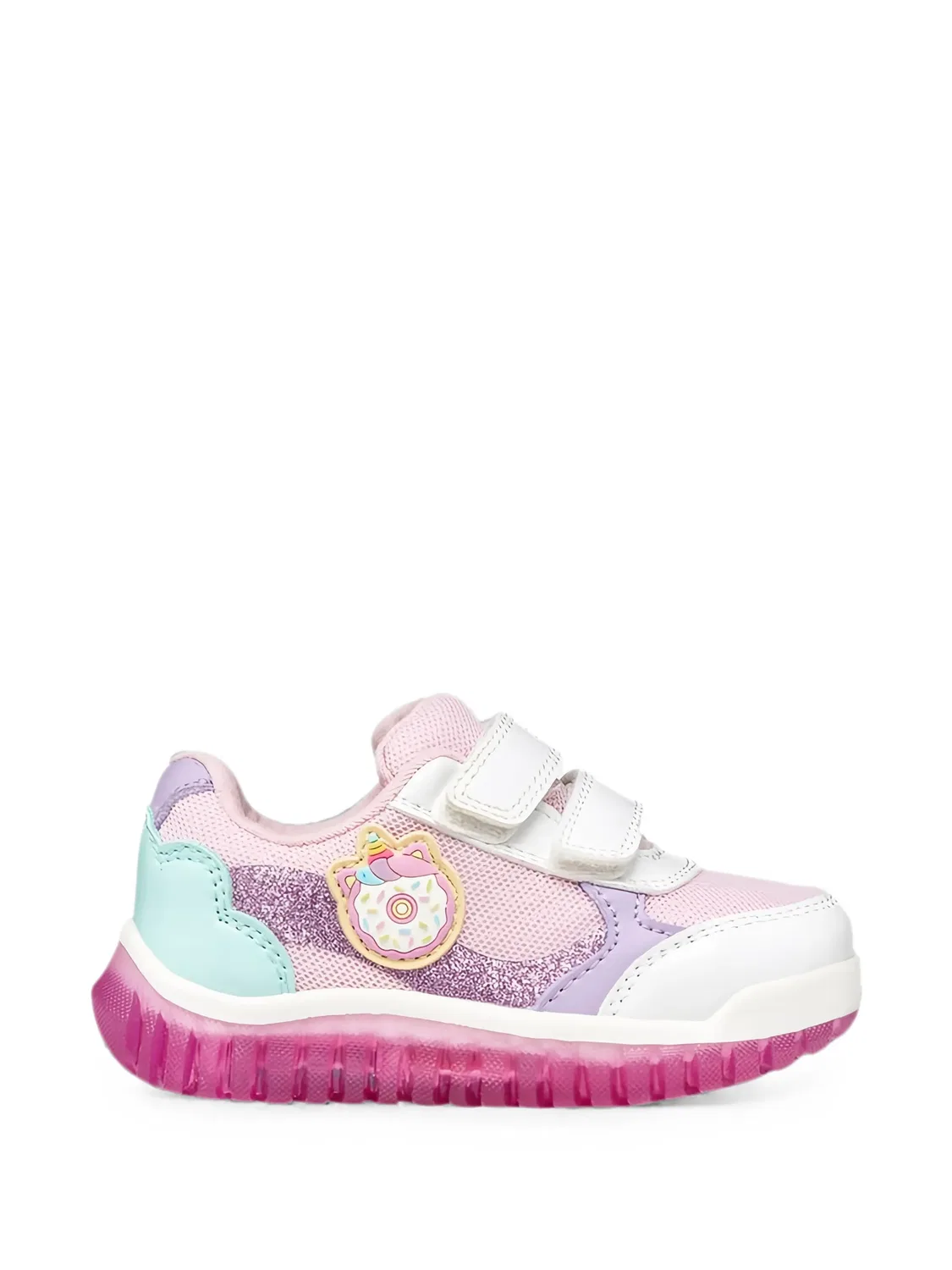 Кроссовки Lightyloo с блестками Geox Kids, розовый