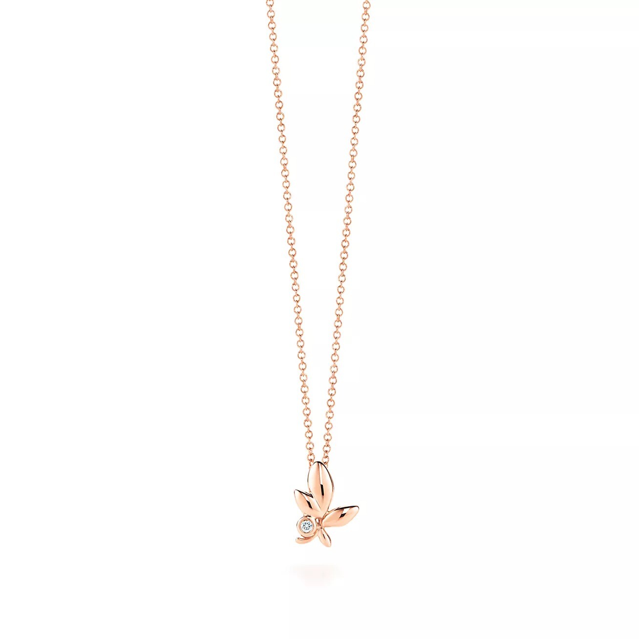 

Колье Tiffany & Co. x Paloma Picasso Olive Leaf, розовое золото/бриллиант