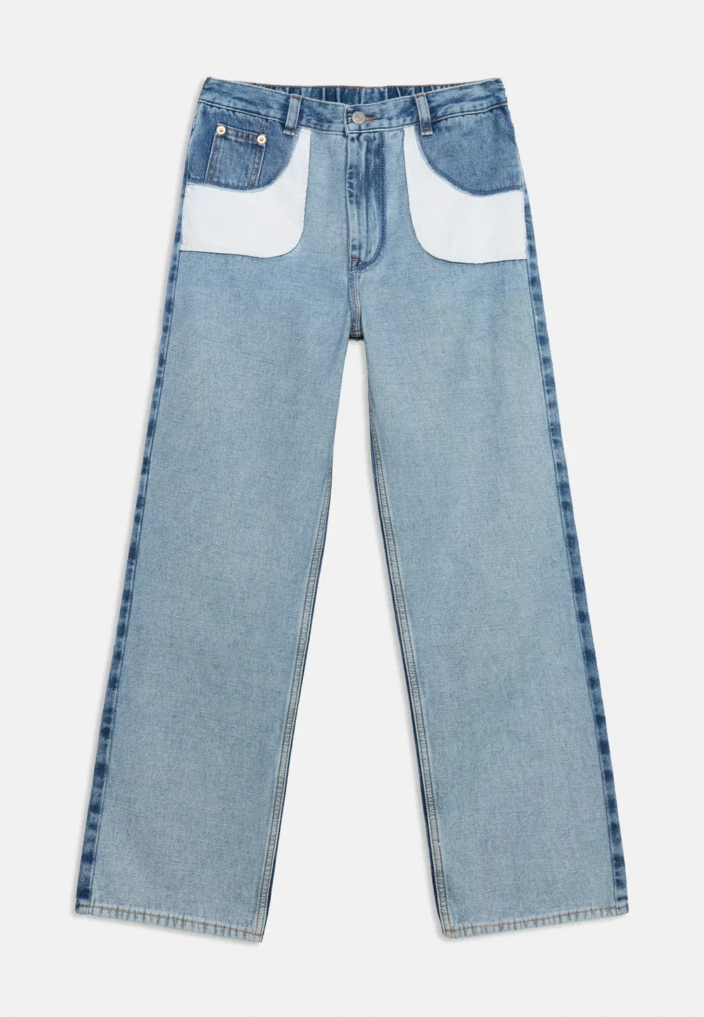 Джинсы унисекс прямого кроя Mm6 Maison Margiela, Blue Denim