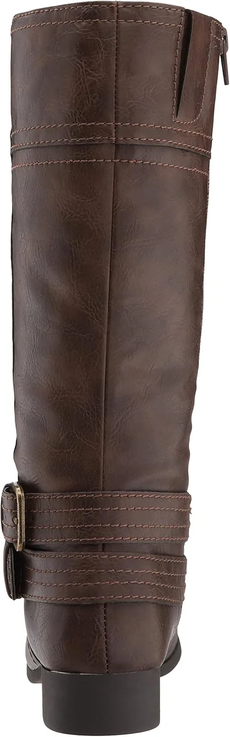 Детские ботинки для девочек с принтом TRAN 2 Nine West, Dark Brown Smooth — фото 3