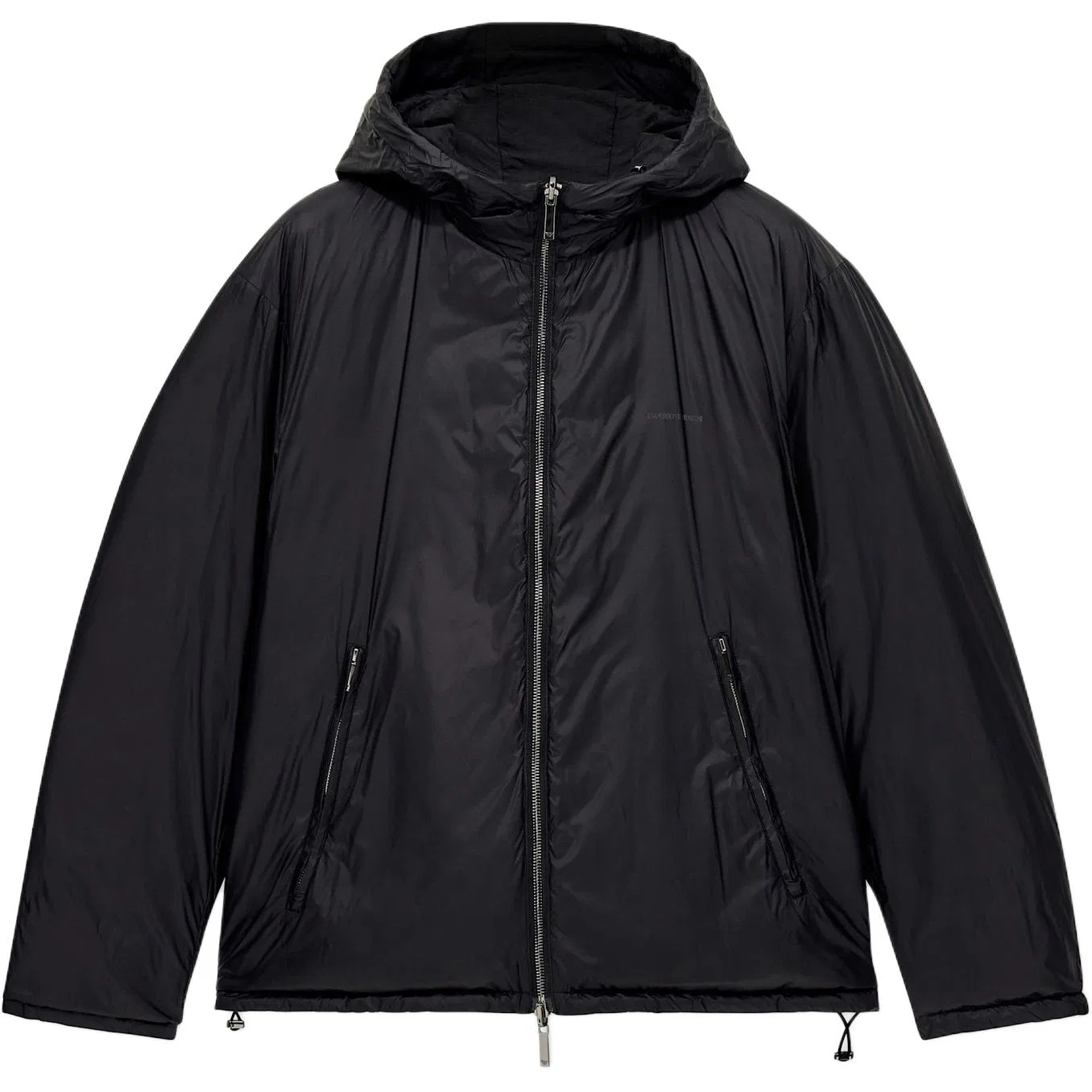 Мужская куртка-пуховик с капюшоном, черный, EMPORIO ARMANI, Black — фото 3