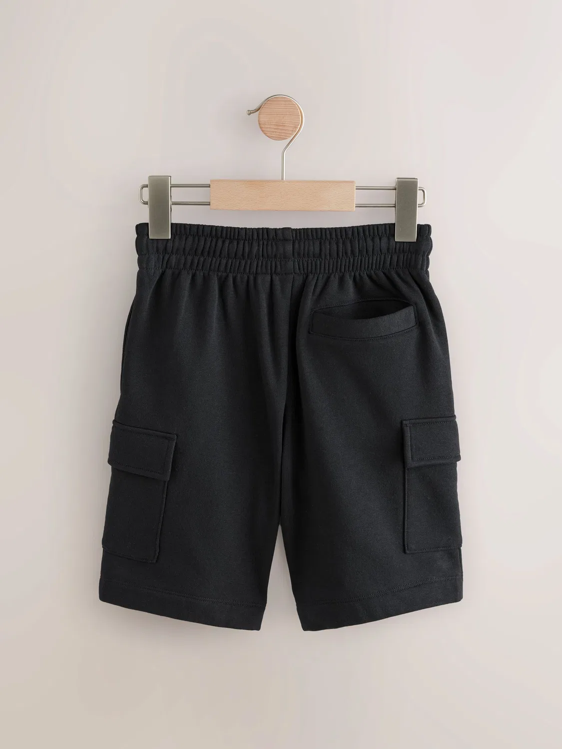 Шорты карго джерси, Black Cargo Jersey Shorts Next, черный — фото 2