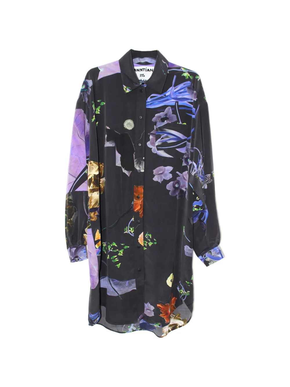

Рубашка с цветочным принтом Anntian, черный