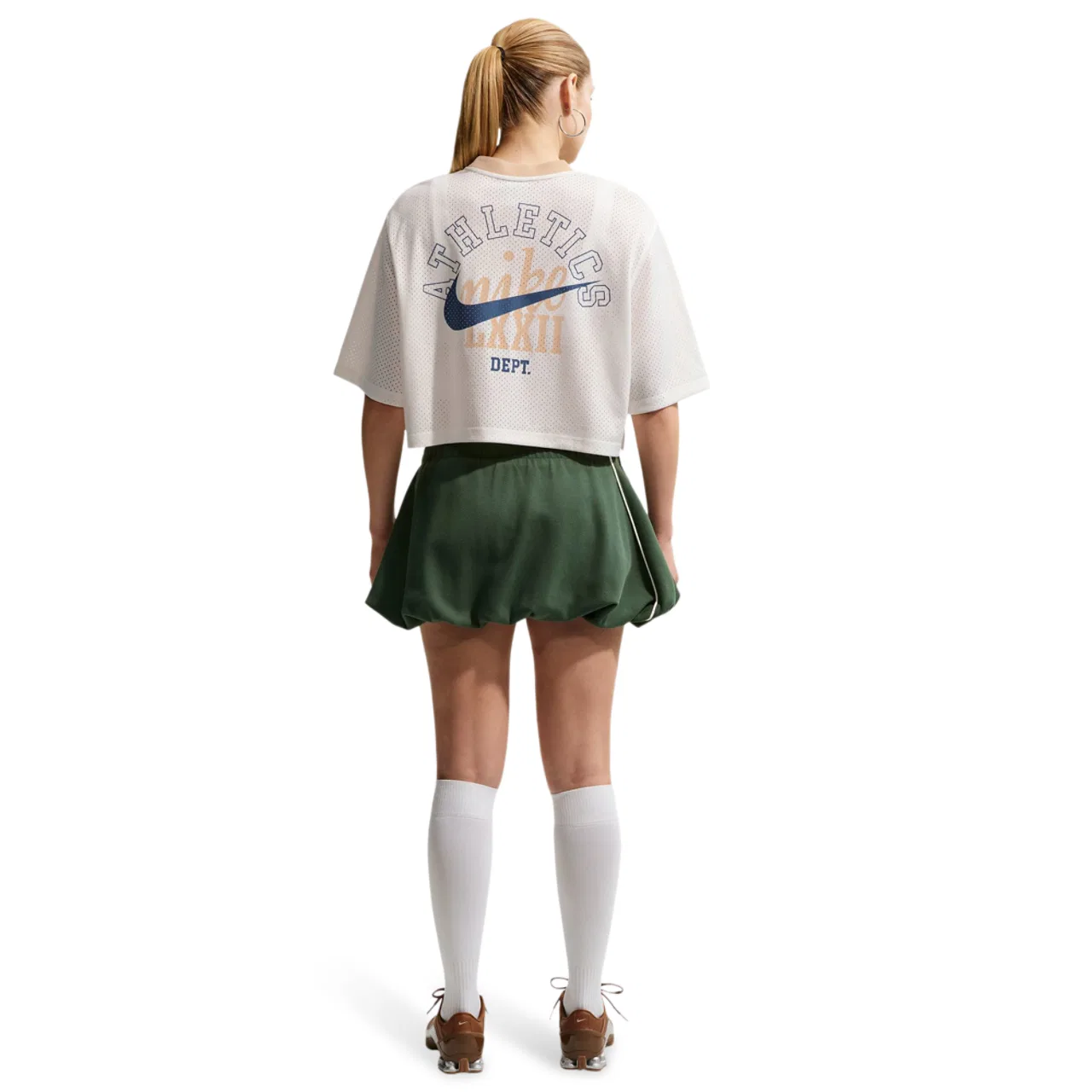 Женская джерси Heritage Festival Crop Mesh Jersey Nike, цвет Linen/Sail — фото 4