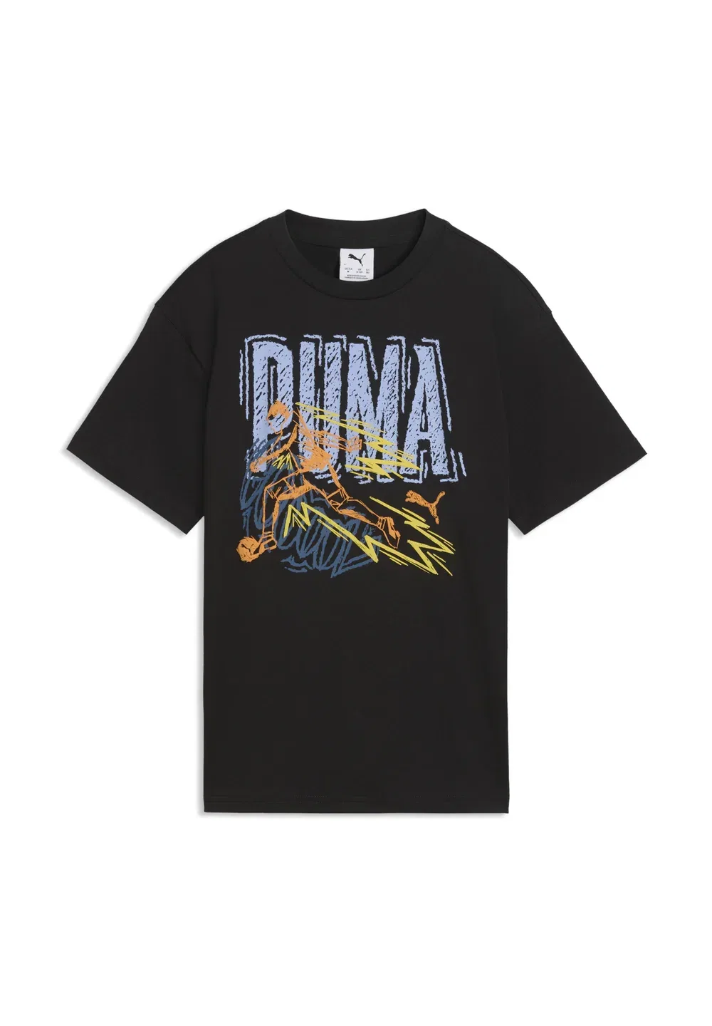 Футболка с графическим принтом в спортивном стиле Puma, Puma Black — фото 4