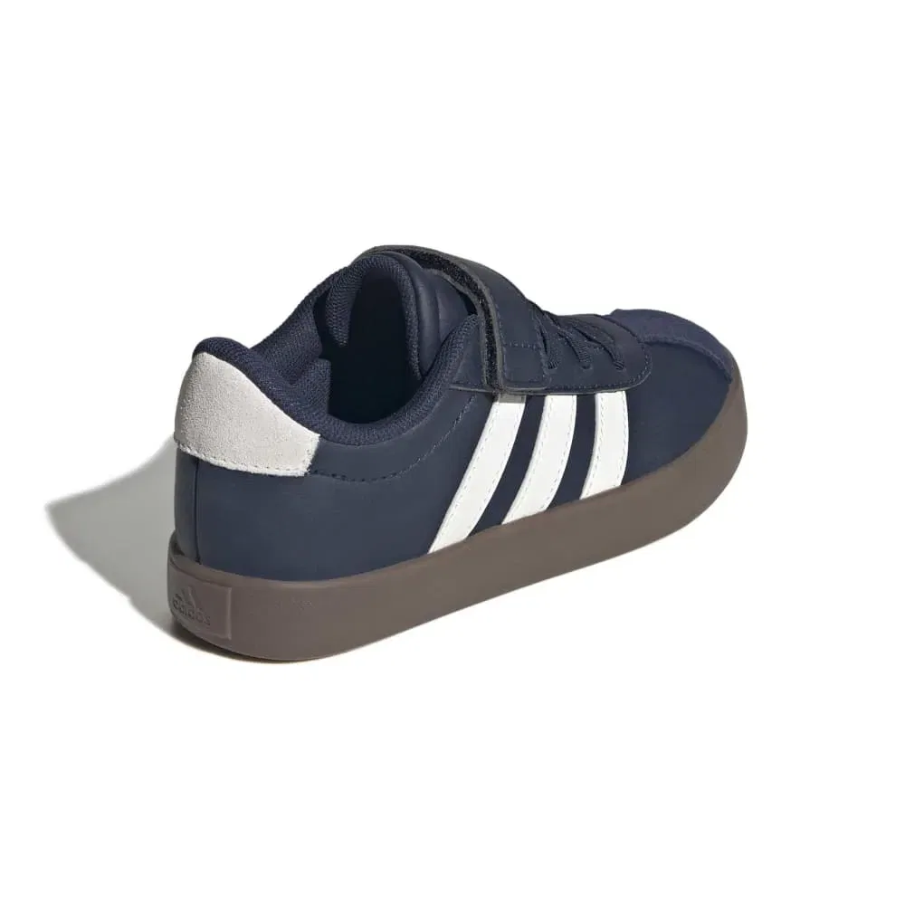 Детские кроссовки для девочек с липучкой VL Court 3.0 Adidas, Blue — фото 3