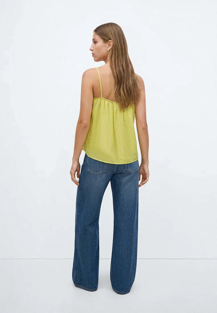 Подростковый - топ Mango Kids, Light Green — фото 3