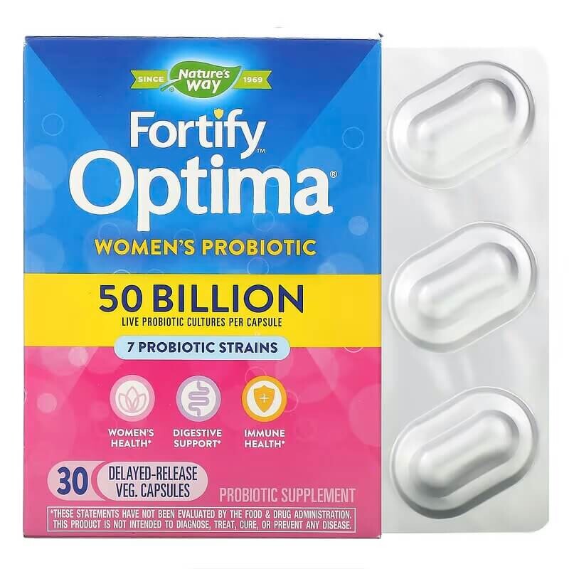 

Fortify Optima пробиотик для женщин Nature's Way, 30 капсул