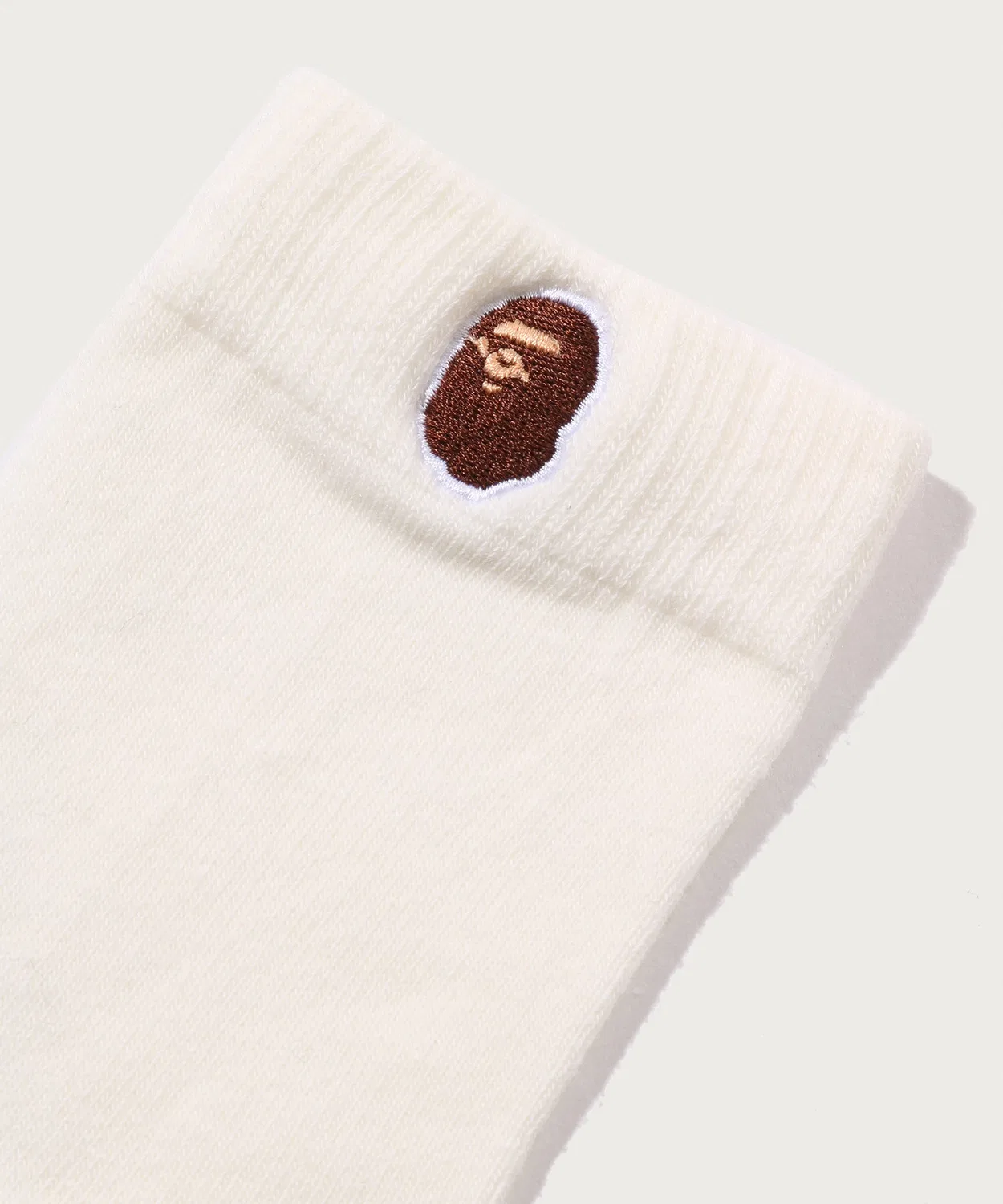 Детские носки с вышивкой APE HEAD A BATHING APE, Белый — фото 2