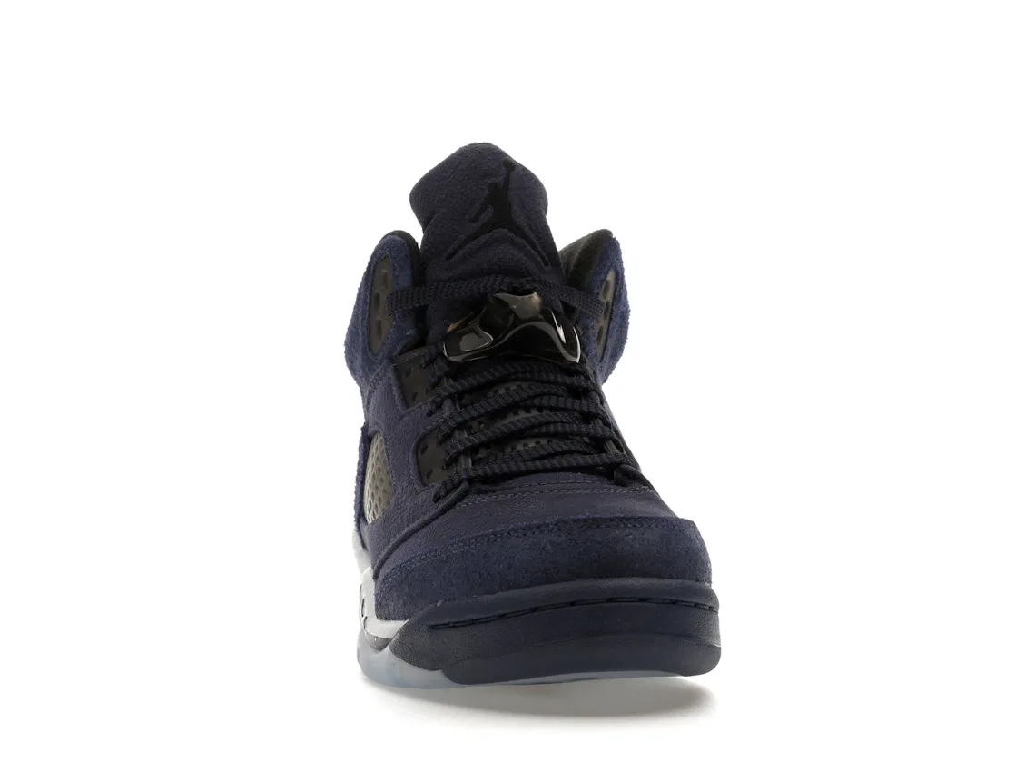Детские кроссовки с принтом Jordan 5 Retro Jordan, Midnight Navy/Black/Football Grey — фото 2