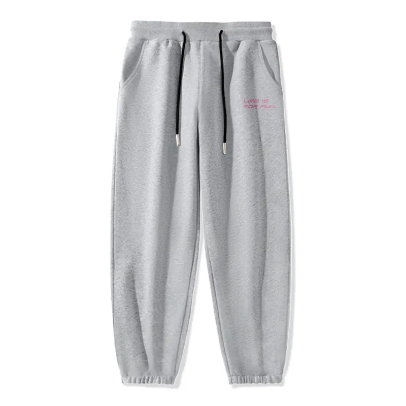 Детские штаны повседневные с манжетами MINISO, Gray (B Brush Stroke Fun Pants Logo)