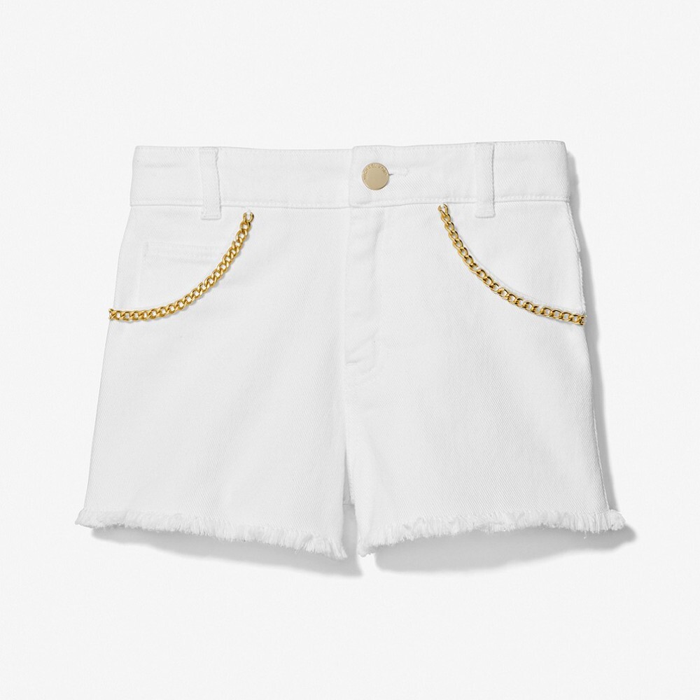 

Шорты Michael Kors Kids Chain Embellished Stretch Denim, белый