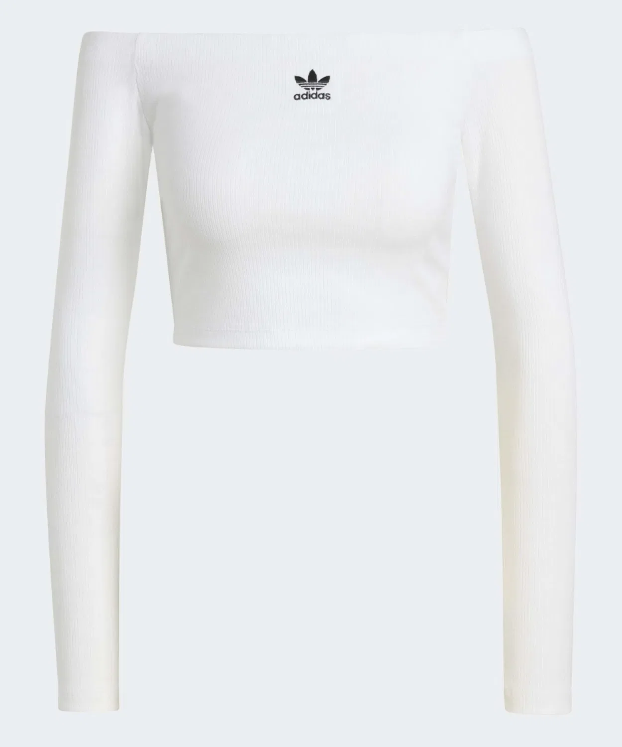 Женский лонгслив офф-шолдер с длинным рукавомAdidas Originals, Белый — фото 4