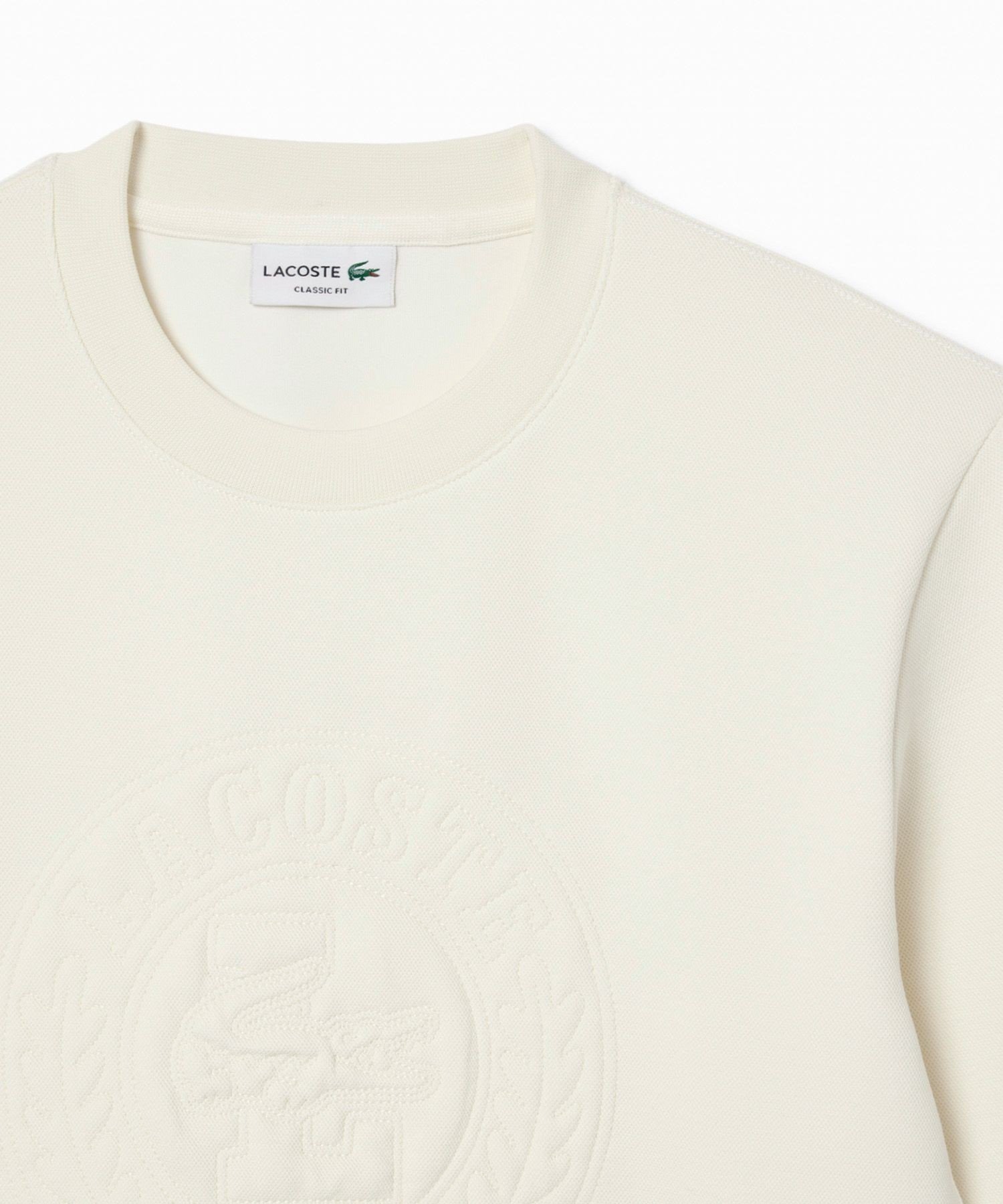 Толстовка LACOSTE с вышивкой, White — фото 4
