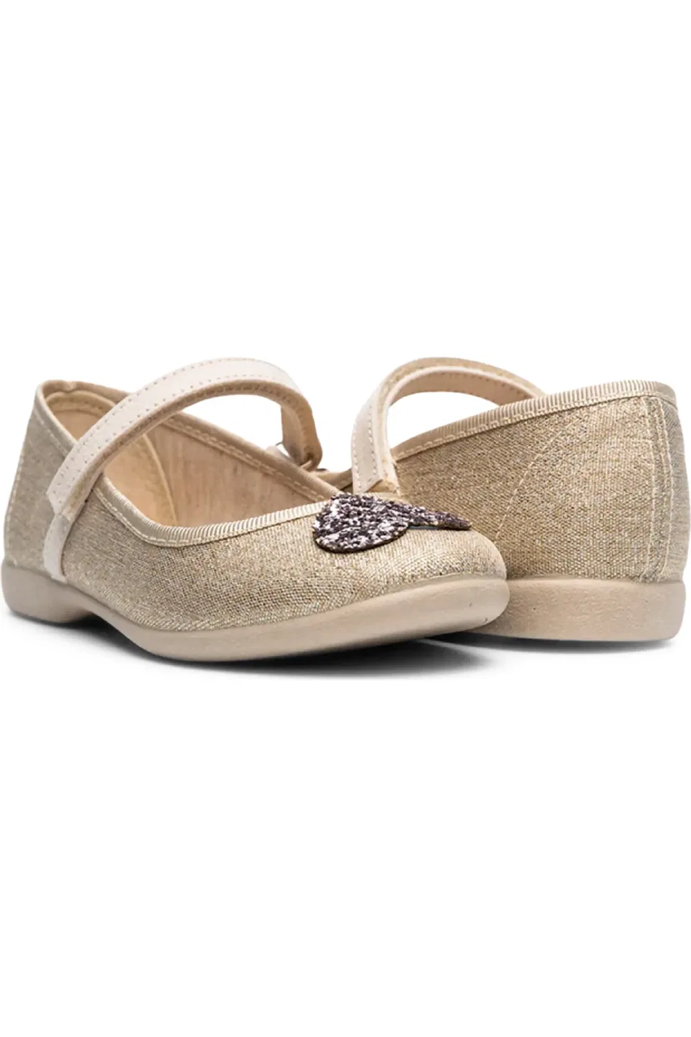 Детские туфли Мэри Джейн с цветочной аппликацией Taylor CHILDRENCHIC, Gold — фото 3